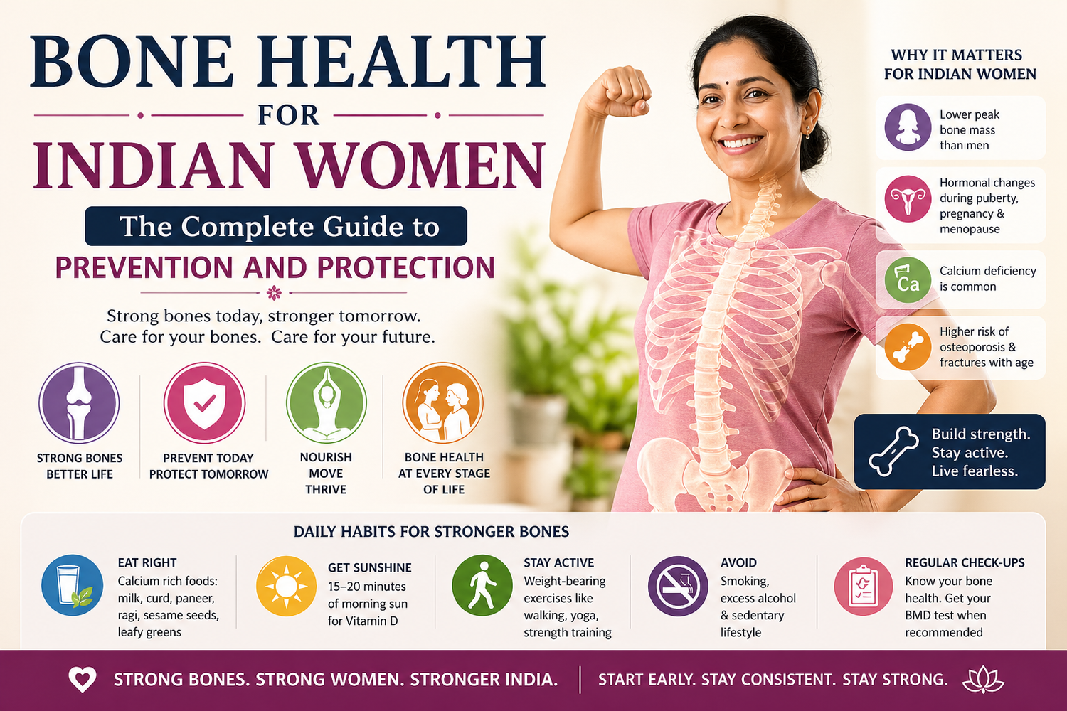 Bone Health for Indian Women: The Complete Guide to Prevention and Protection