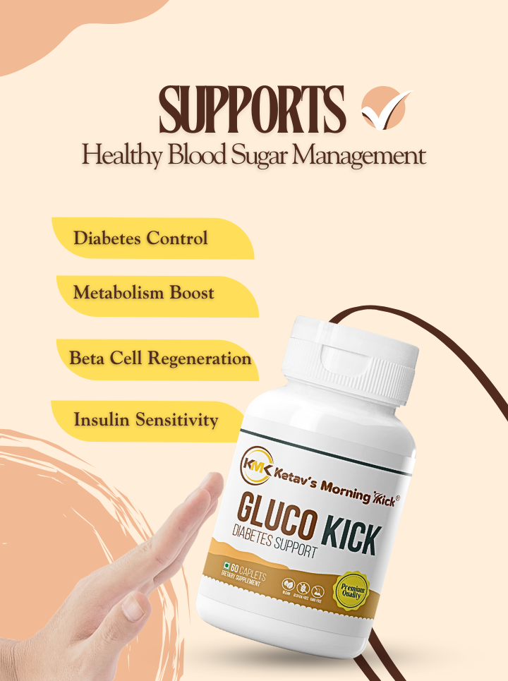 GLUCO KICK - A Safe Antidiabetic Supplement With the Goodness of Shilajit & Berberis