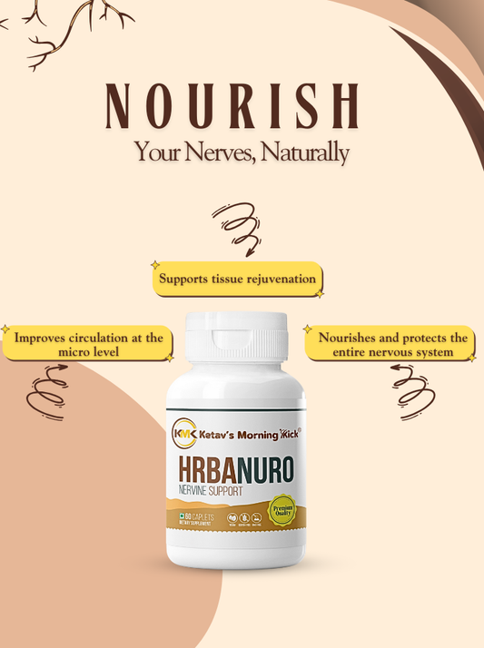 HRBANURO - Nervine Support Supplement - Beta Carotene & B-Complex with Neurotonic herbs