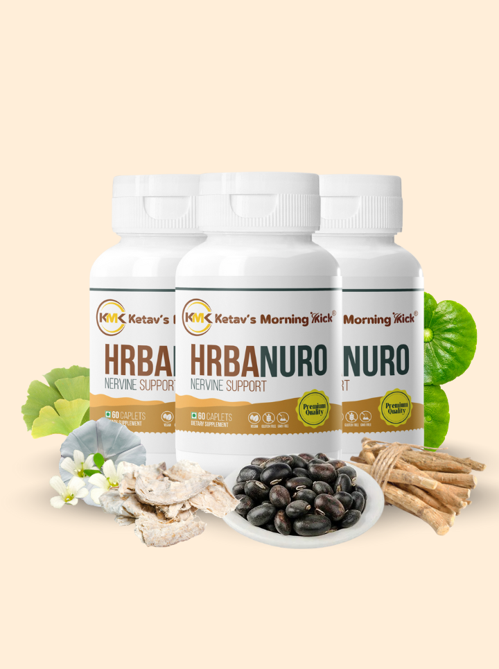 HRBANURO - Nervine Support Supplement - Beta Carotene & B-Complex with Neurotonic herbs