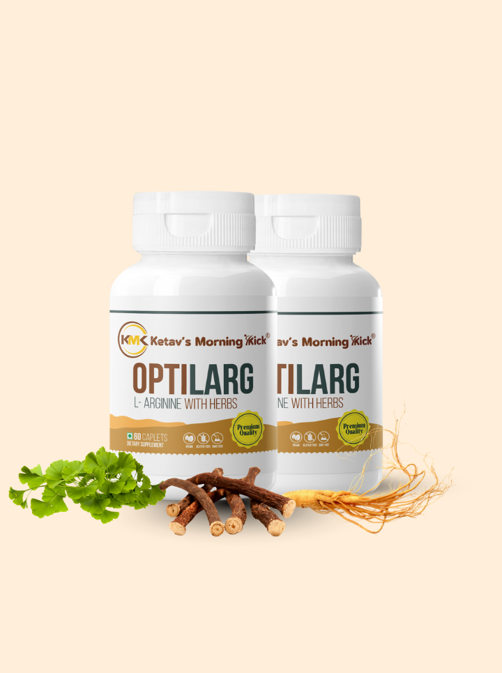 OPTILARG - L- Arginine Supplement With Rejuvenating herbs Ginseng, Gingko and Ashwagandha