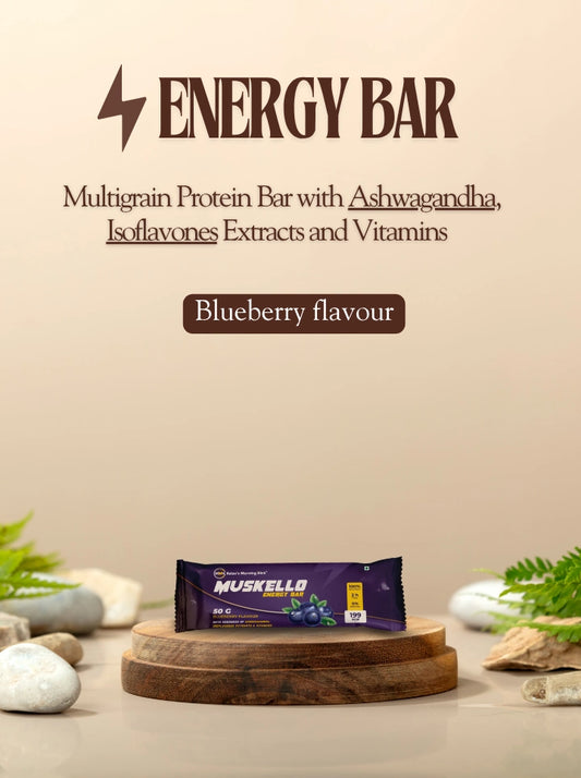 Muskello Multigrain Protein Bar – 10.56g Protein | Blueberry