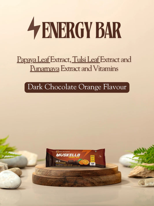 Muskello Energy Bar – 10.82g Protein | Dark Chocolate Orange