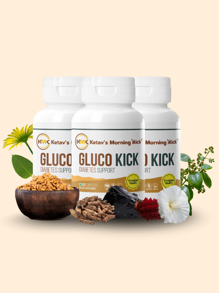 GLUCO KICK - A Safe Antidiabetic Supplement With the Goodness of Shilajit & Berberis