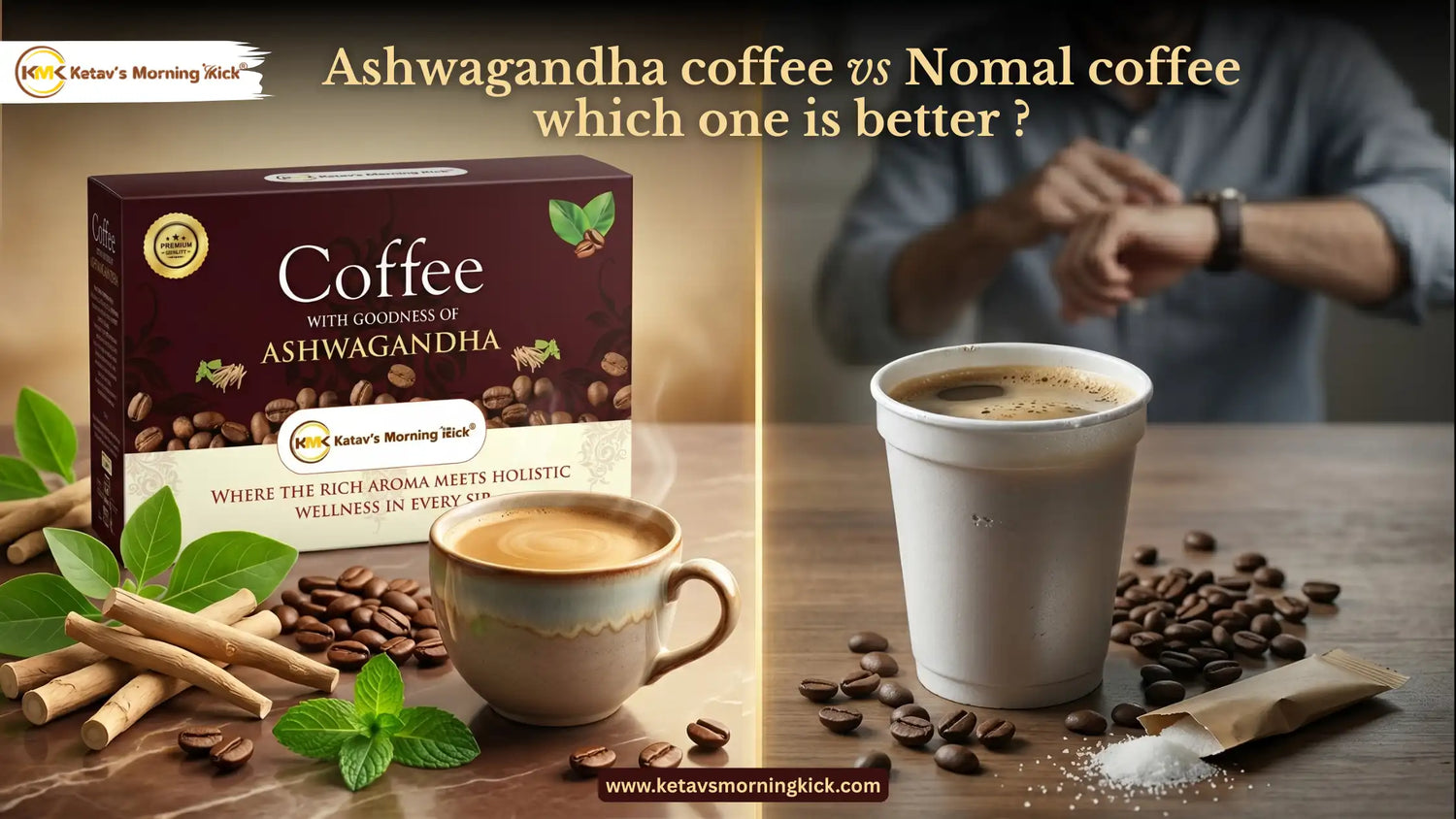 ☕ Ashwagandha Coffee vs Normal Coffee – Which is Better?