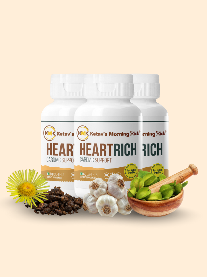 HEARTRICH - Cardiac support Supplement with CoQ 10 Calcium & Magnesium