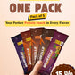 Ketav's Morning Kick Muskello Energy Bar Pack of 5 - 'Get All the Flavours in One Pack' promo with hand holding assorted protein bars, 15% off offer