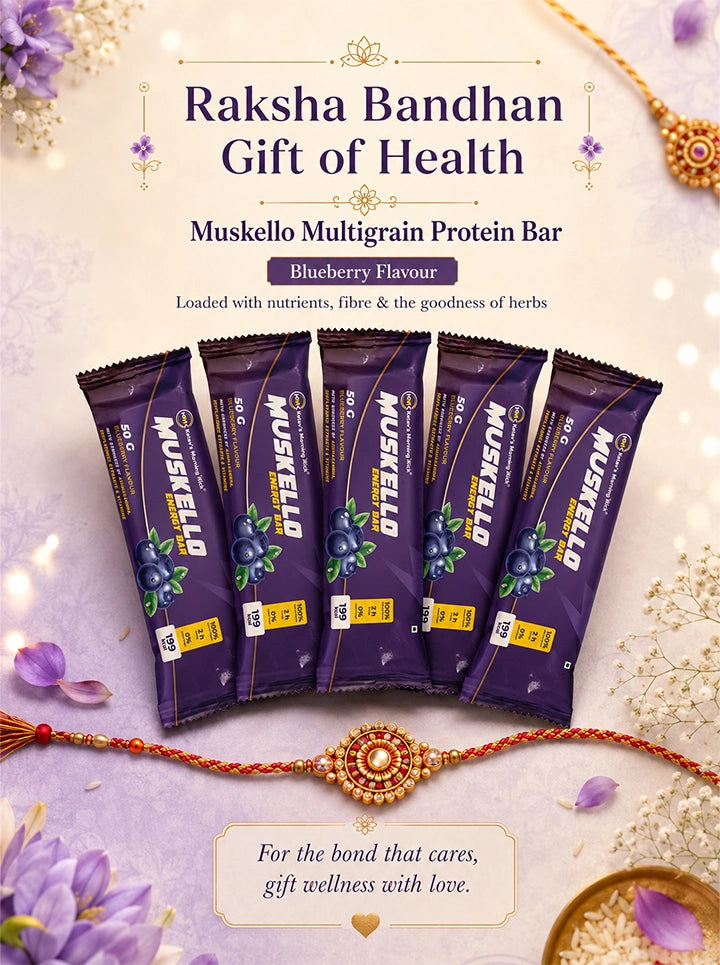 Muskello Multigrain Protein Bar – 10.56g Protein | Blueberry