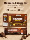 Ketav's Morning Kick Muskello Energy Bar Chocolate Coffee Flavour - 10.82g protein, pack of 5 box with wrapped bar