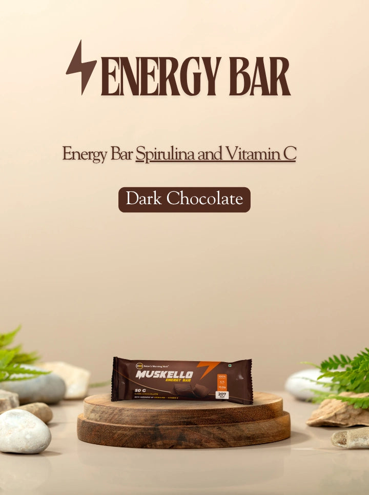 Muskello Protein Energy Bar – 10.6g | Vitamin C & Dark Chocolate