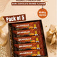 Ketav's Morning Kick Muskello Energy Bar Dark Chocolate Orange Flavour - 10.82g protein, pack of 5 gift box with ribbon