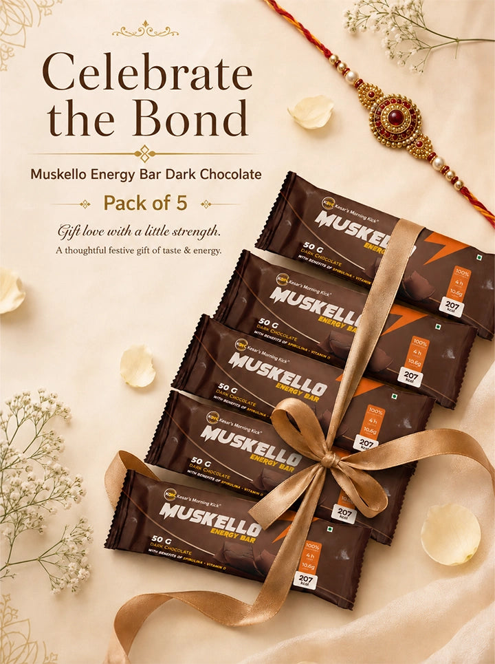 Muskello Protein Energy Bar – 10.6g | Vitamin C & Dark Chocolate
