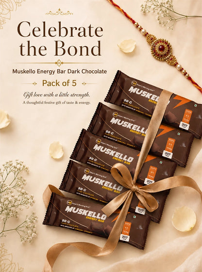 Muskello Protein Energy Bar – 10.6g | Vitamin C & Dark Chocolate