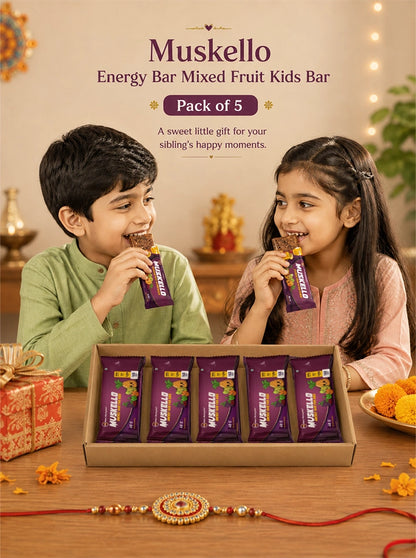 Muskello Energy Bar – Multigrain Mixed Fruit Kids Bar | Protein 3.20 g