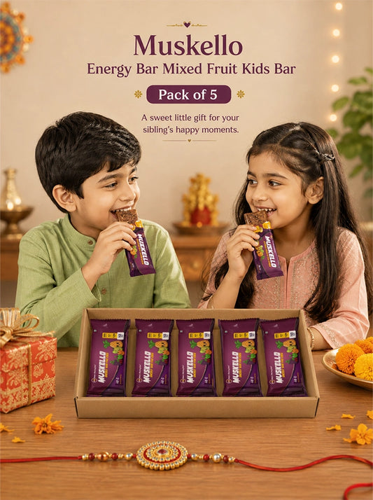 Muskello Energy Bar – Multigrain Mixed Fruit Kids Bar | Protein 3.20 g